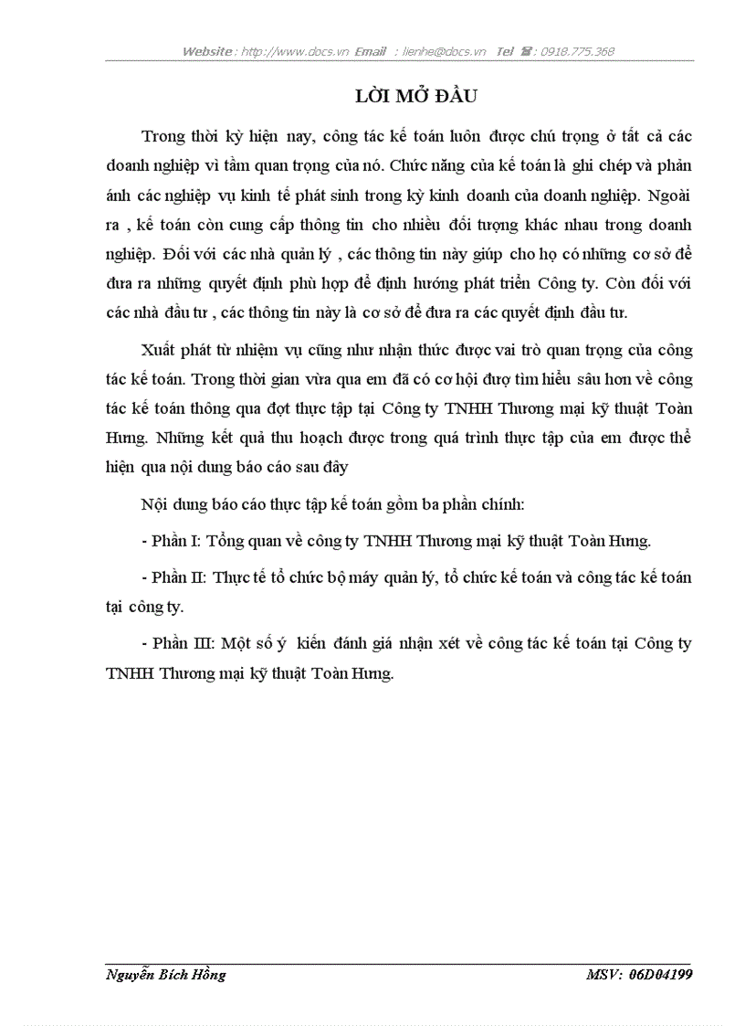 image for page Tổ chức bộ máy quản lý tổ chức kế toán và công tác kế toán tại công ty TNHH Thương mại kỹ thuật Toàn Hưng
