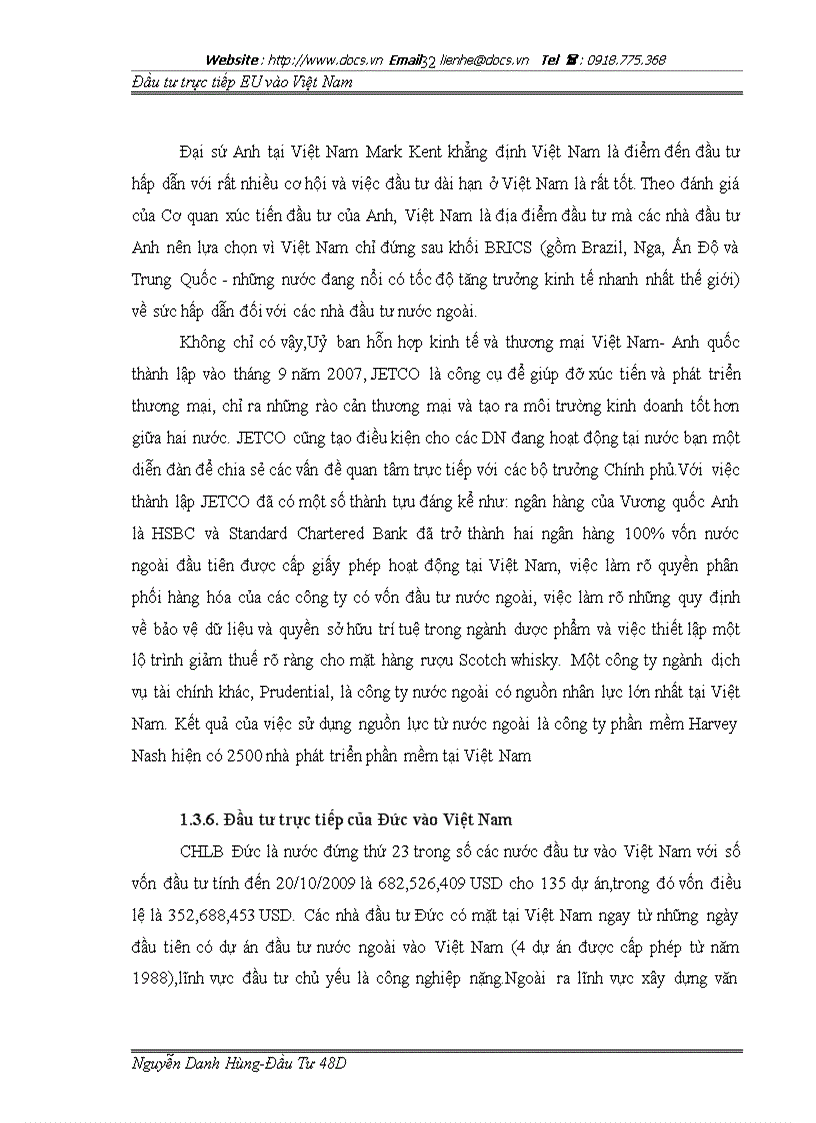 image for page Tình hình thu hút đầu tư trực tiếp của eu vào việt nam