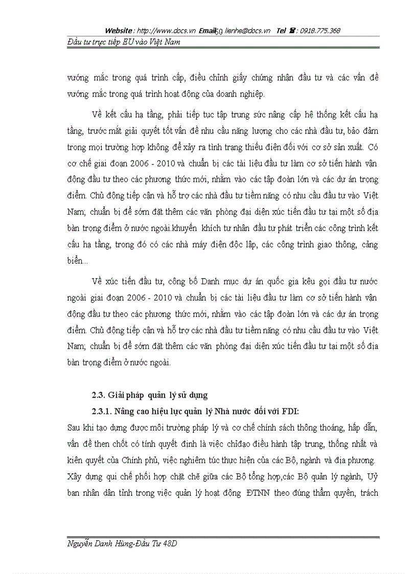 image for page Tình hình thu hút đầu tư trực tiếp của eu vào việt nam