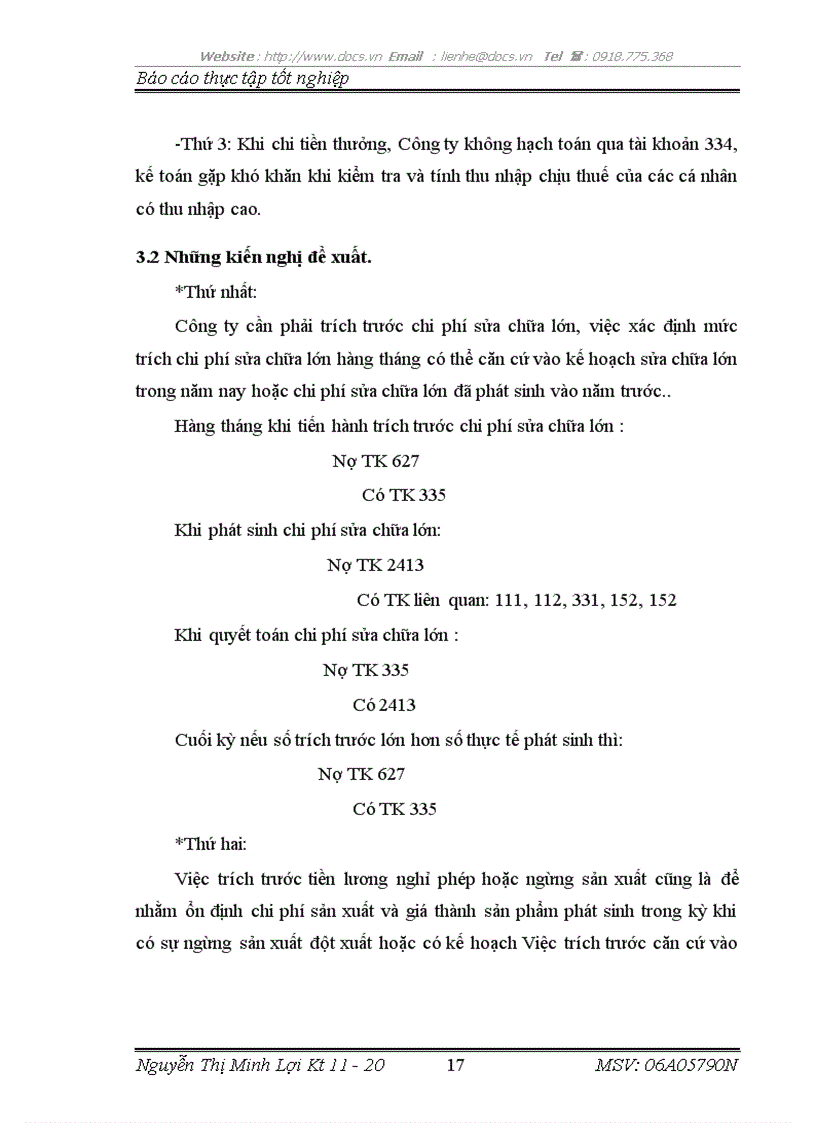 image for page Báo cáo thực tập tại Công ty cổ phần xi măng Tiên Sơn