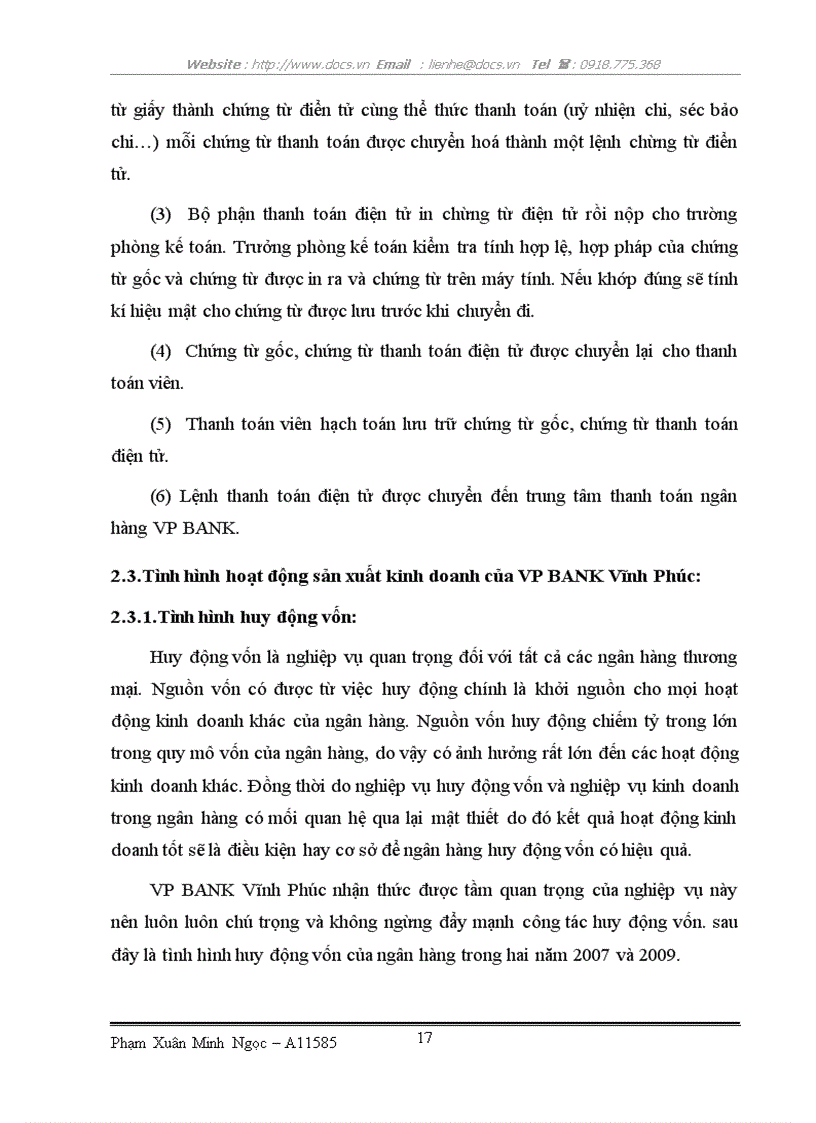 image for page Thực trạng hoạt động sản xuất kinh doanh VP BANK Vĩnh Phúc