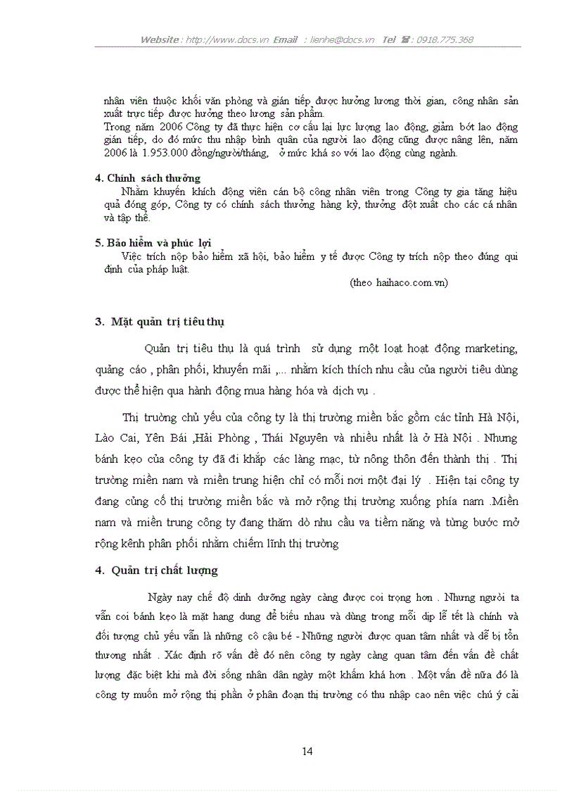 image for page Đánh giá kết quả hoạt động của công ty CP bánh kẹo Hải Hà