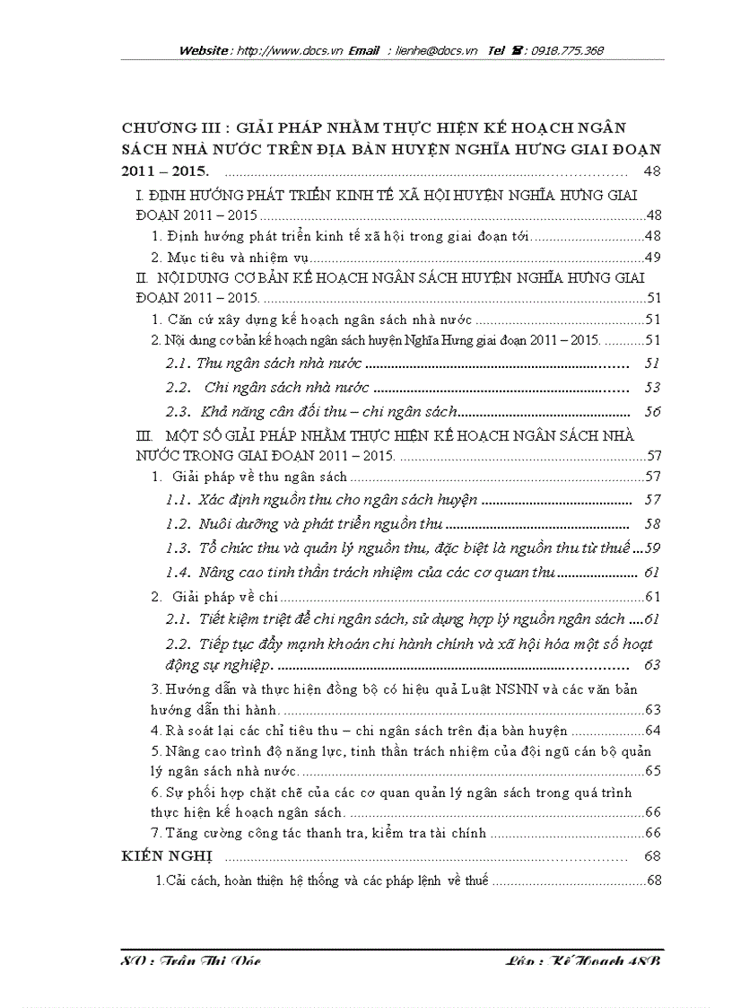 image for page Một số giải pháp nhằm thực hiện kế hoạch ngân sách trên địa bàn huyện Nghĩa Hưng tỉnh Nam Định giai đoạn 2011 2015