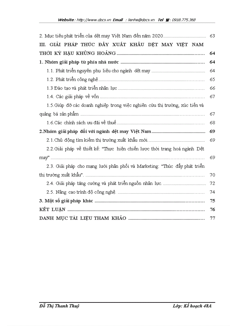 image for page Giải pháp thúc đẩy xuất khẩu dệt may Việt Nam thời kỳ hậu khủng hoảng