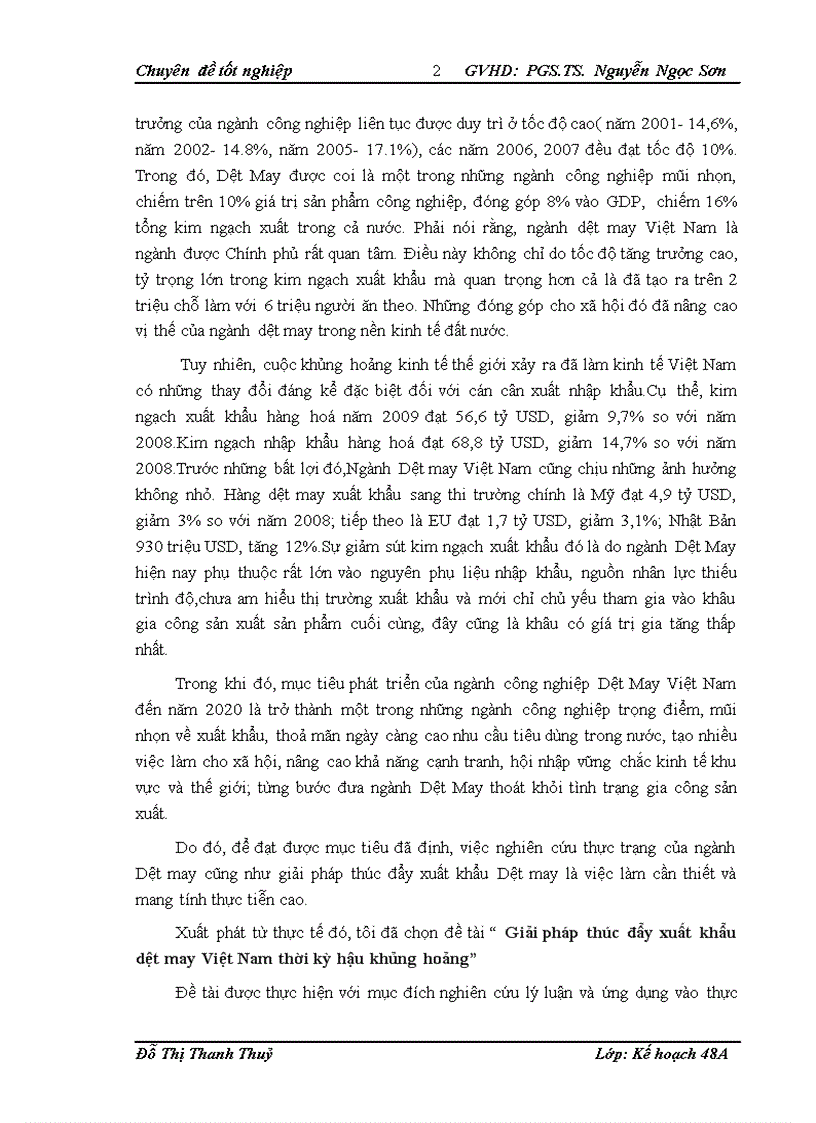 image for page Giải pháp thúc đẩy xuất khẩu dệt may Việt Nam thời kỳ hậu khủng hoảng