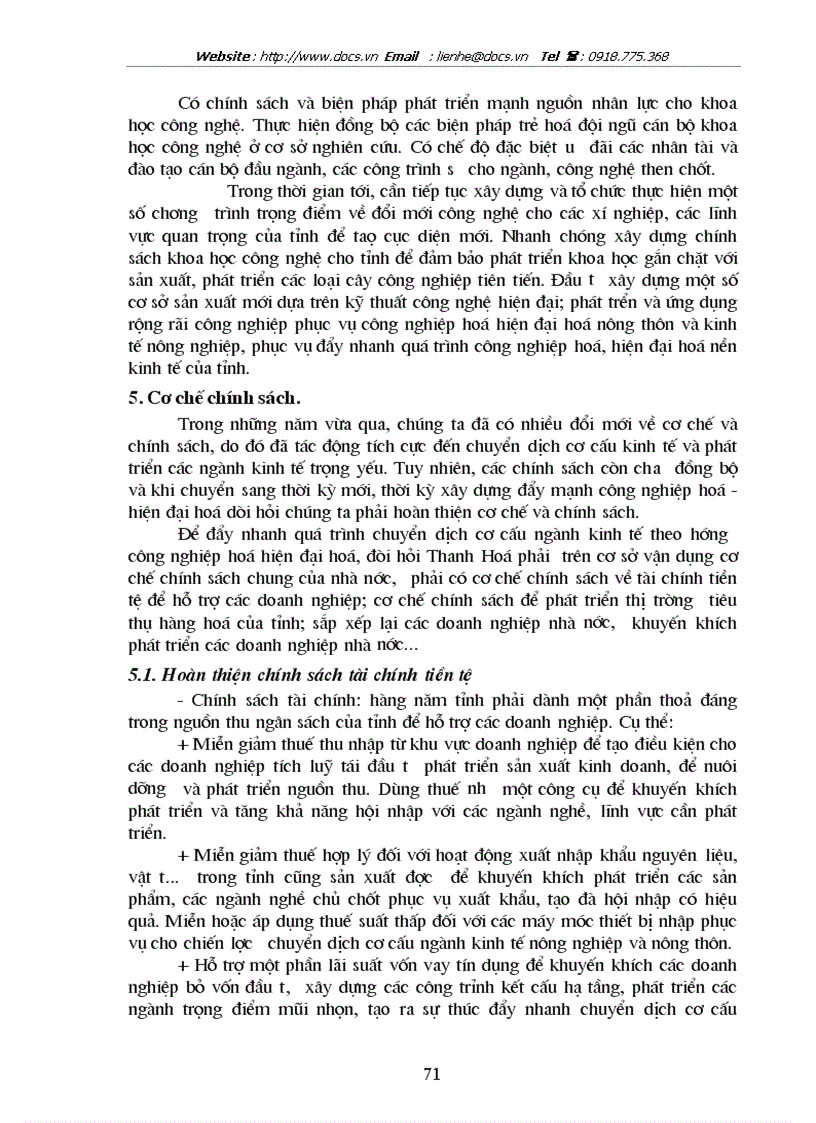 image for page Chuyển dịch cơ cấu ngành kinh tế tỉnh Thanh Hoá trong thời kỳ 1996 đến 2002