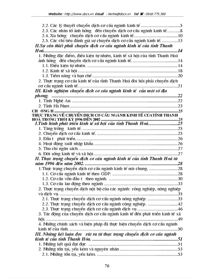 image for page Chuyển dịch cơ cấu ngành kinh tế tỉnh Thanh Hoá trong thời kỳ 1996 đến 2002