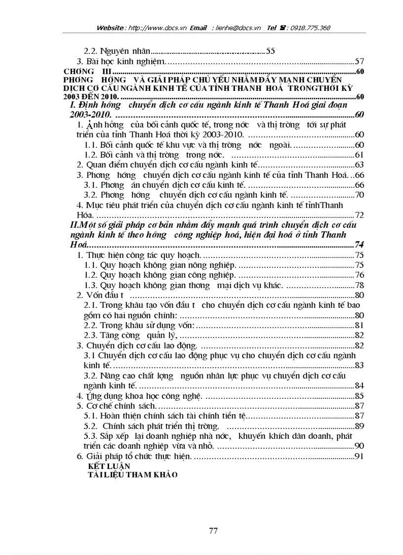 image for page Chuyển dịch cơ cấu ngành kinh tế tỉnh Thanh Hoá trong thời kỳ 1996 đến 2002