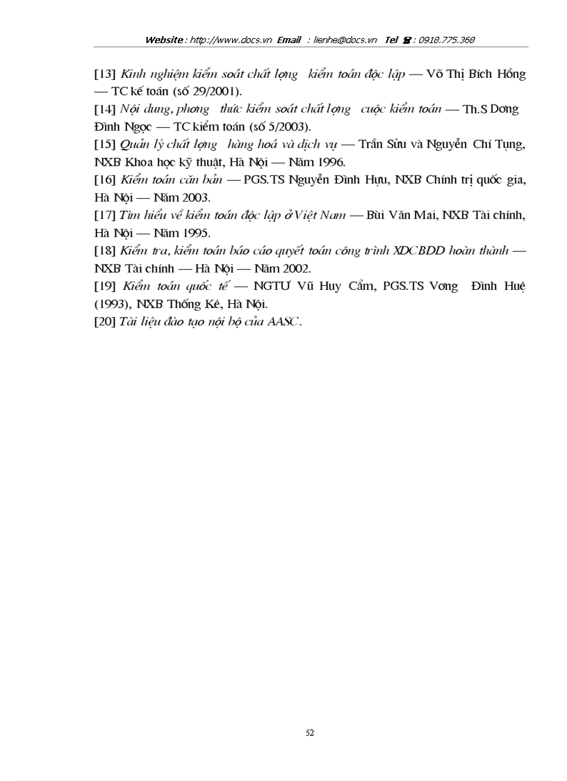 image for page Hoàn thiện công tác tổ chức và xây dựng hệ thống kiểm soát chất lượng hoạt động kiểm toán tại Công ty Dịch vụ Tư vấn Tài chính Kế toán và Kiểm toán