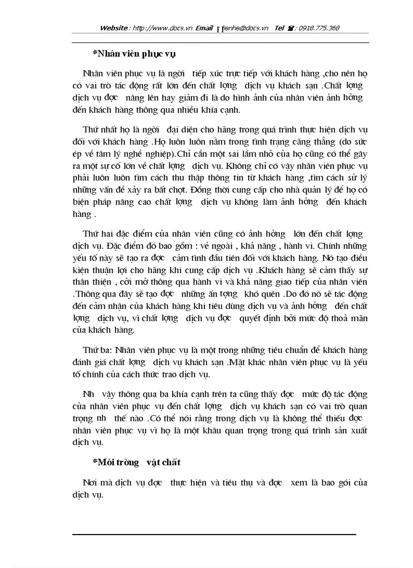 image for page Một số kiến nghị hoàn nhằm thiện chất lượng dịch vụ và tiến tới áp dụng hệ thốngTQM tại công ty khách sạn du lịch Kim Liên