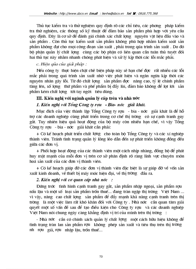 image for page Một số biện pháp nhằm nâng cao chất lượng sản phẩm ở Công ty rượu Hà Nội