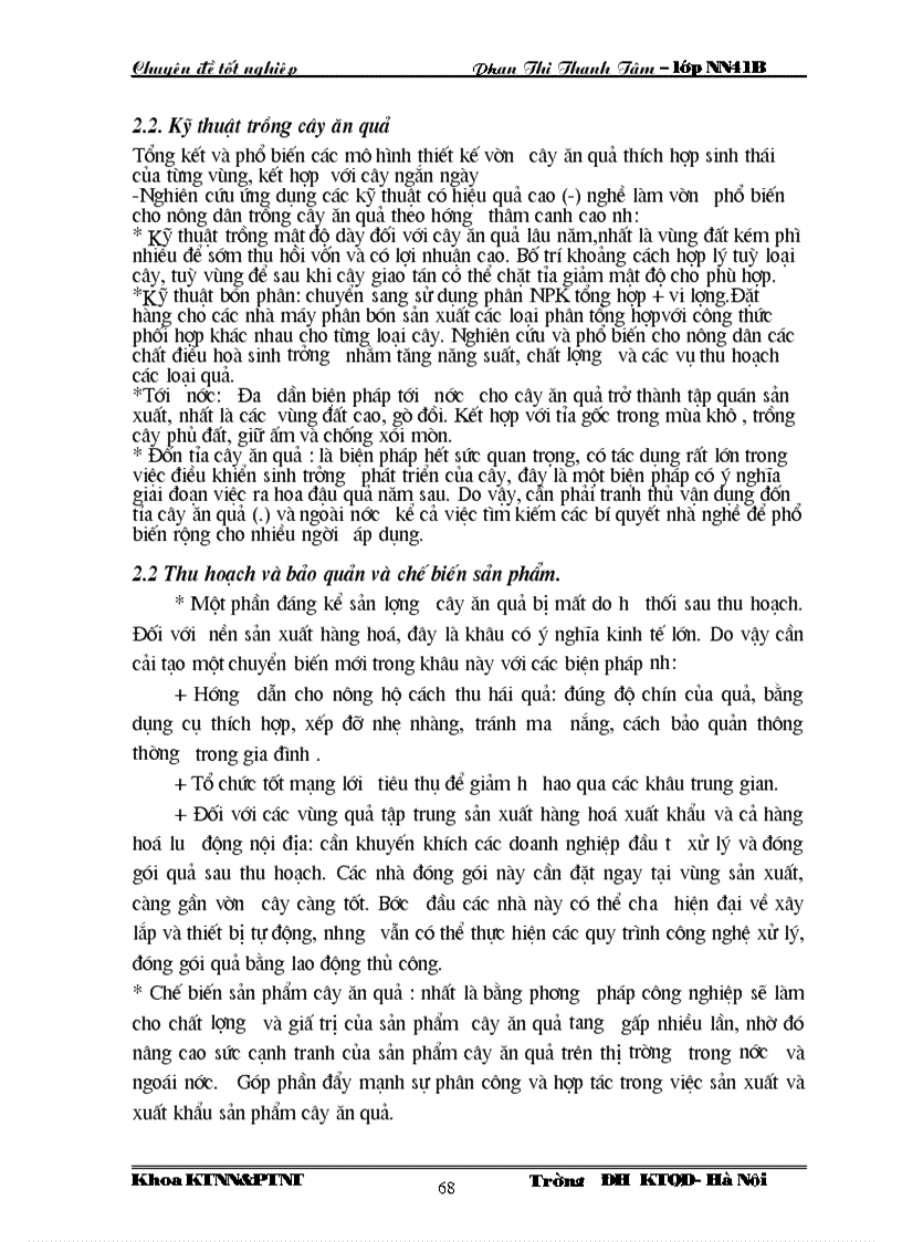 image for page Thực trạng và giải pháp phát triển sản xuất cây ăn quả ở ngoại thành Hà nội
