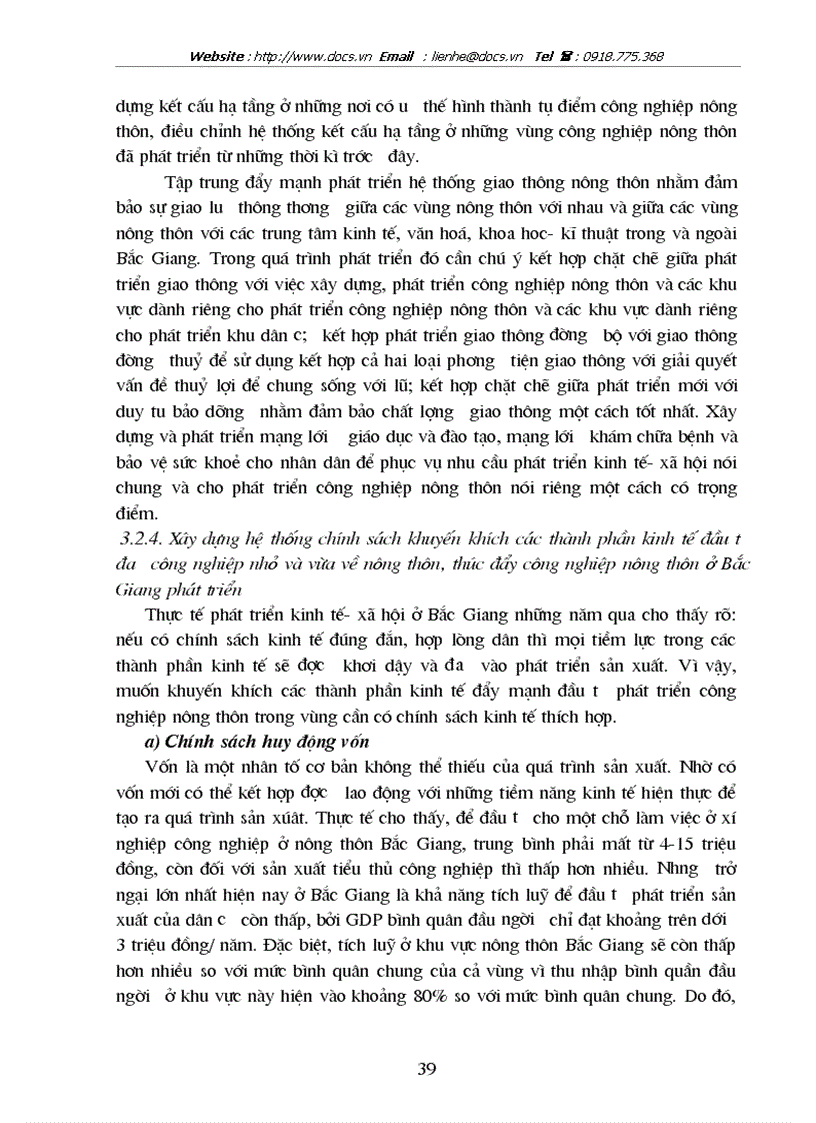 image for page Phát triển công nghiệp nông thôn ở Bắc Giang theo hướng công nghiệp hóa hiện đại hoá