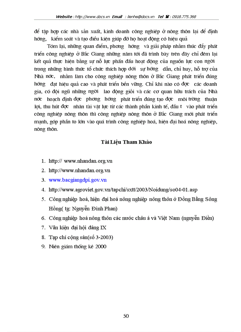 image for page Phát triển công nghiệp nông thôn ở Bắc Giang theo hướng công nghiệp hóa hiện đại hoá