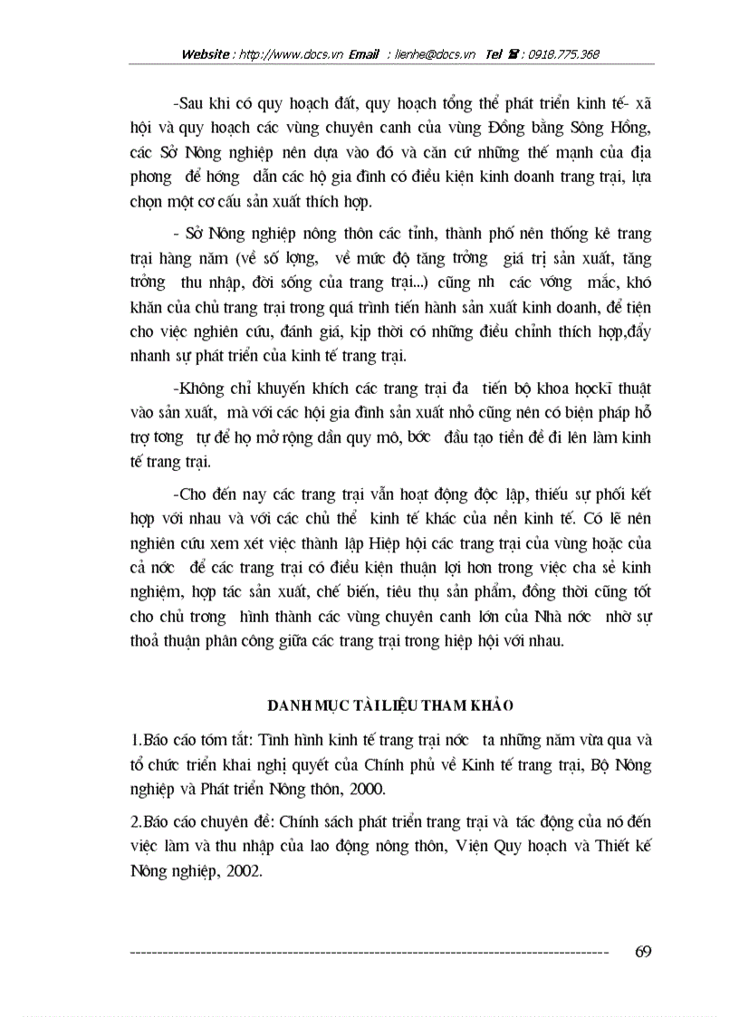 image for page Các giải pháp phát triển kinh tế trang trại vùng đồng bằng sông Hồng đến năm 2010