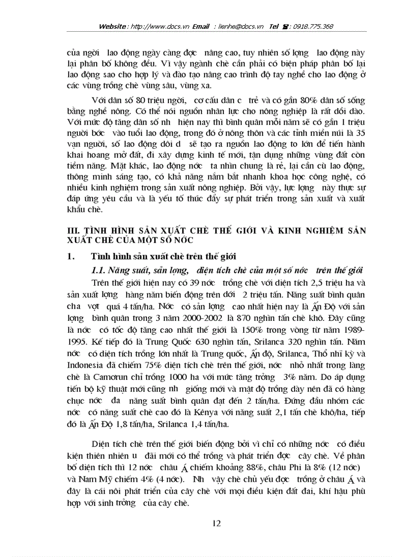 image for page Một số giải pháp nhằm phát triển sản xuất chè ở Việt Nam từ nay đến năm 2010