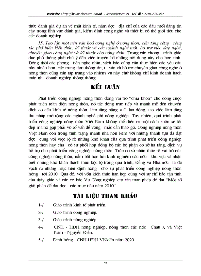 image for page Một số biện pháp phát triển công nghiệp nông thôn từ nay đến năm 2010