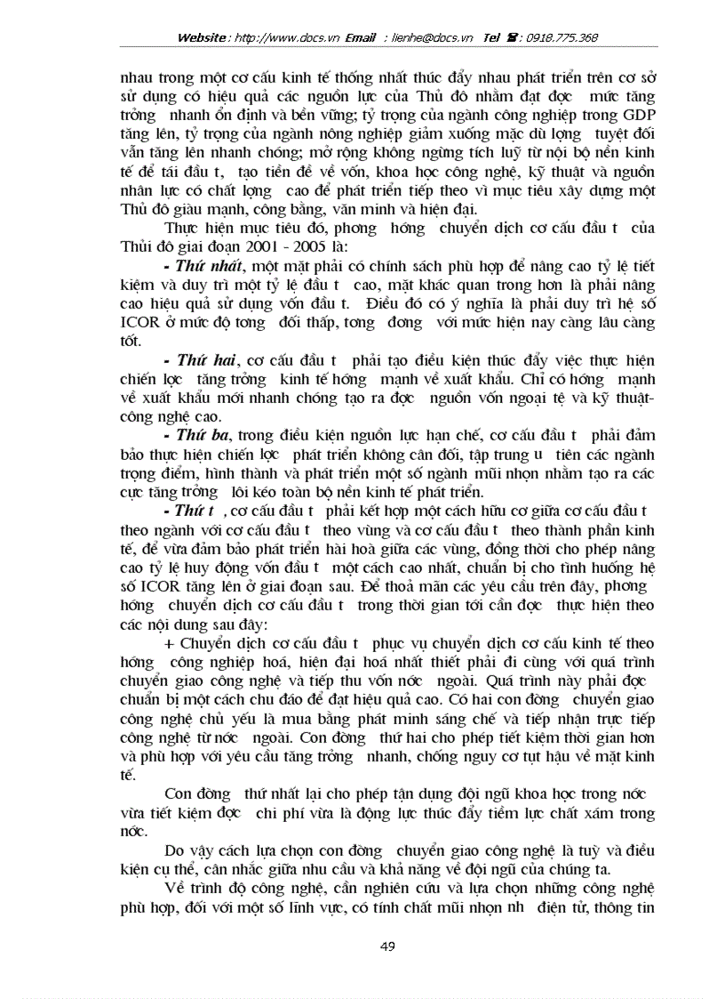 image for page Phương hướng và giải pháp chuyển dịch cơ cấu đầu tư theo ngành trên địa bàn Hà Nội giai đoạn 2001 2005