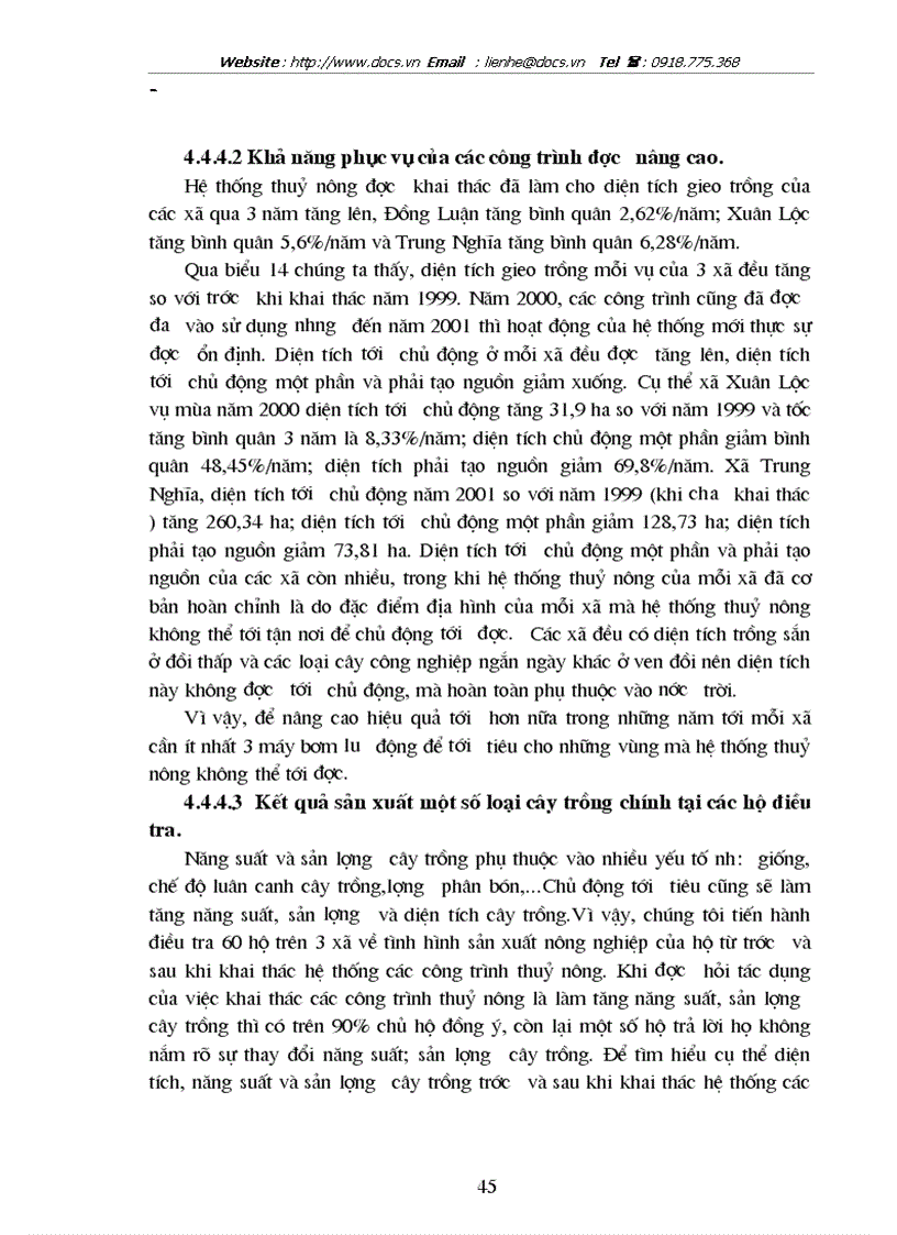 image for page Bước đầu đánh giá hiệu quả kinh tế của việc khai thác các công trình thuỷ nông trên địa bàn huyện Thanh Thuỷ tỉnh Phú Thọ