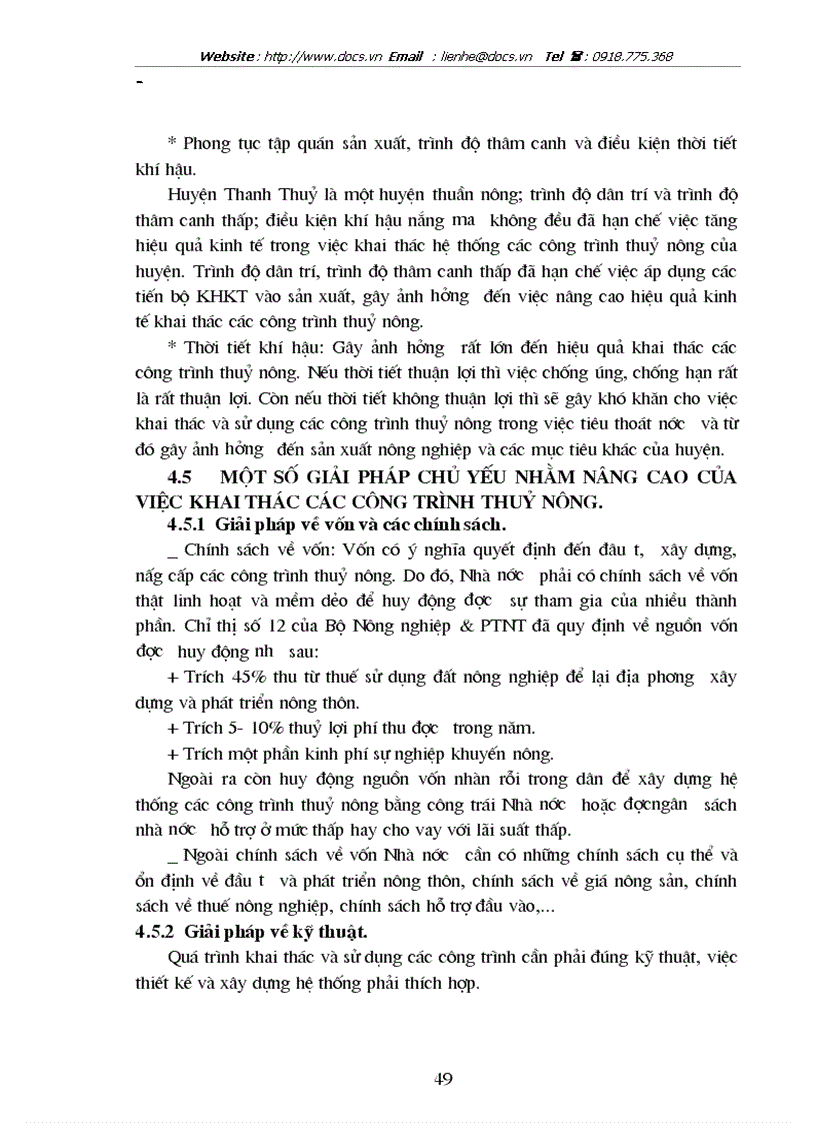 image for page Bước đầu đánh giá hiệu quả kinh tế của việc khai thác các công trình thuỷ nông trên địa bàn huyện Thanh Thuỷ tỉnh Phú Thọ