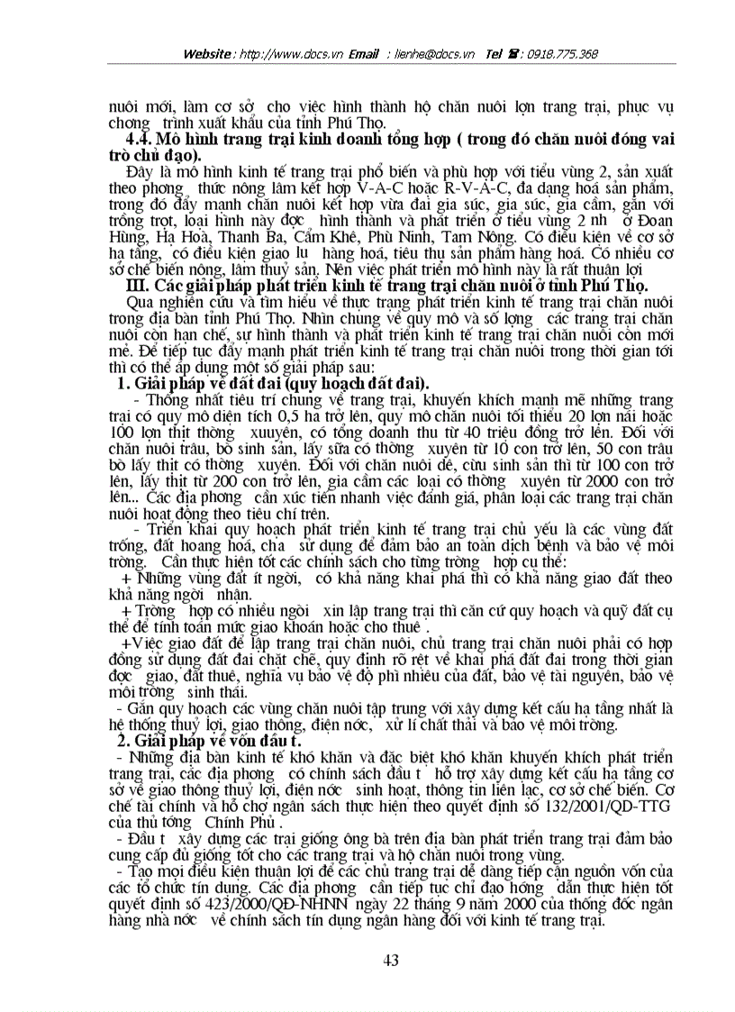 image for page Thực trạng và giải pháp phát triển kinh tế trang trại chăn nuôi ở tỉnh Phú Thọ
