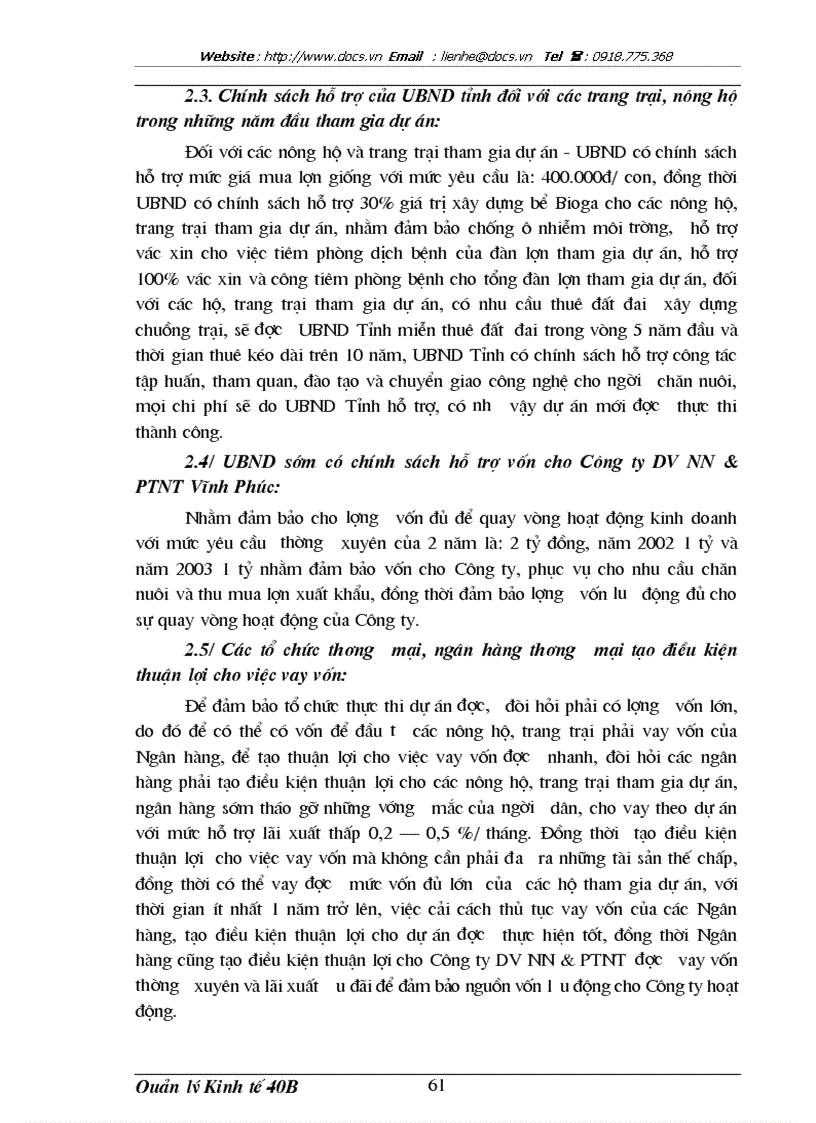 image for page Khả thi sản xuất giống và chăn nuôi lợn xuất khẩu trong nông hộ giai đoạn 2002 2005 của công ty dịch vụ nông nghiệp và phát triển nông thôn Vĩnh Ph