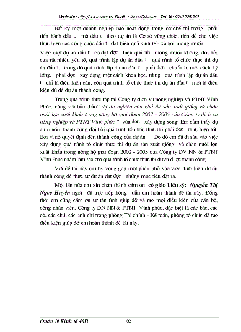 image for page Khả thi sản xuất giống và chăn nuôi lợn xuất khẩu trong nông hộ giai đoạn 2002 2005 của công ty dịch vụ nông nghiệp và phát triển nông thôn Vĩnh Ph