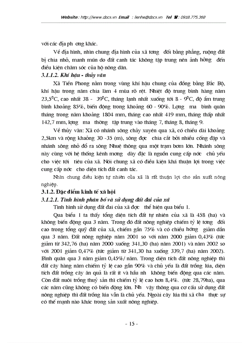 image for page Thực trạng và một số giải pháp chủ yếu phát triển kinh tế nông hộ tại xã Tiền Phong Huyện Thường Tín Tỉnh Hà Tây