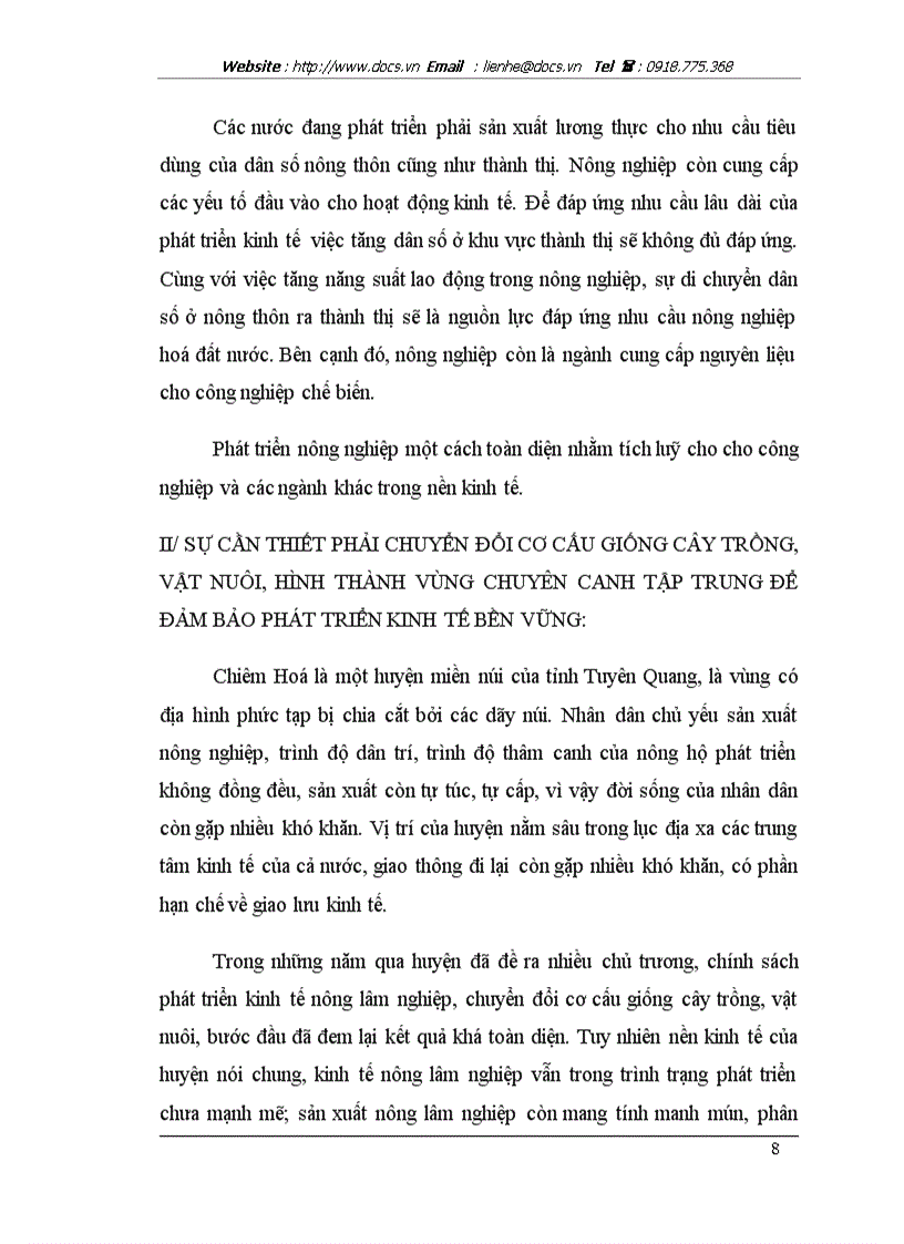 image for page Thực trạng và những giải pháp thực hiện việc chuyển đổi cơ cấu giống cây trồng vật nuôi và phát triển kinh tế trên địa bàn huyện Chiêm Hoá
