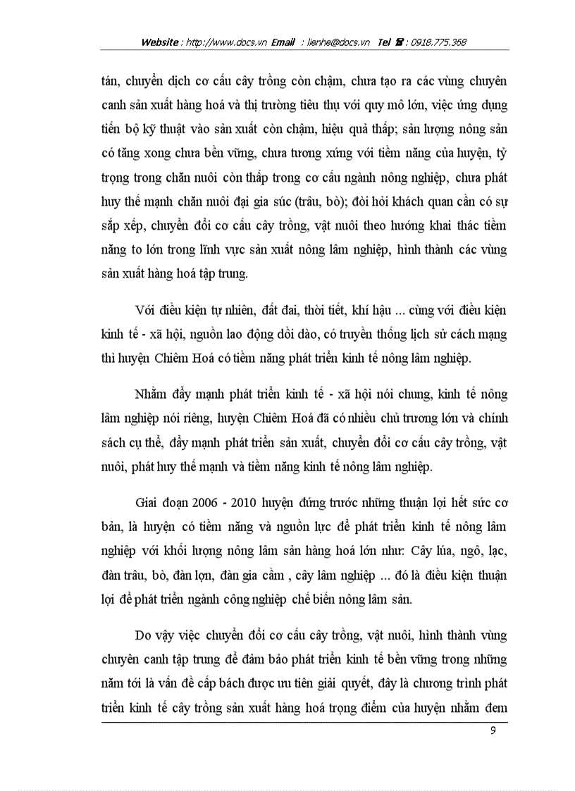 image for page Thực trạng và những giải pháp thực hiện việc chuyển đổi cơ cấu giống cây trồng vật nuôi và phát triển kinh tế trên địa bàn huyện Chiêm Hoá