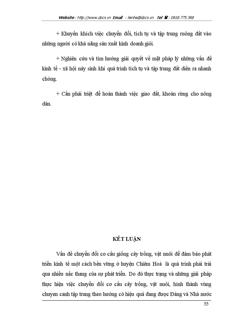 image for page Thực trạng và những giải pháp thực hiện việc chuyển đổi cơ cấu giống cây trồng vật nuôi và phát triển kinh tế trên địa bàn huyện Chiêm Hoá