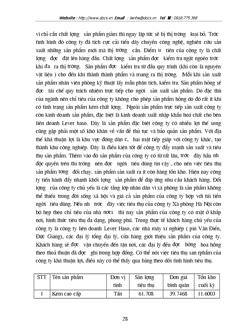 image for page Thực trạng về chất lượng và quản trị chất lượng ở công ty xà phòng hà nội