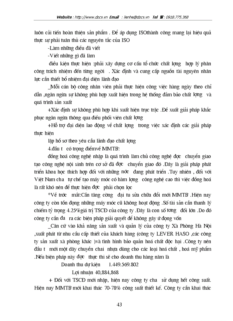 image for page Thực trạng về chất lượng và quản trị chất lượng ở công ty xà phòng hà nội