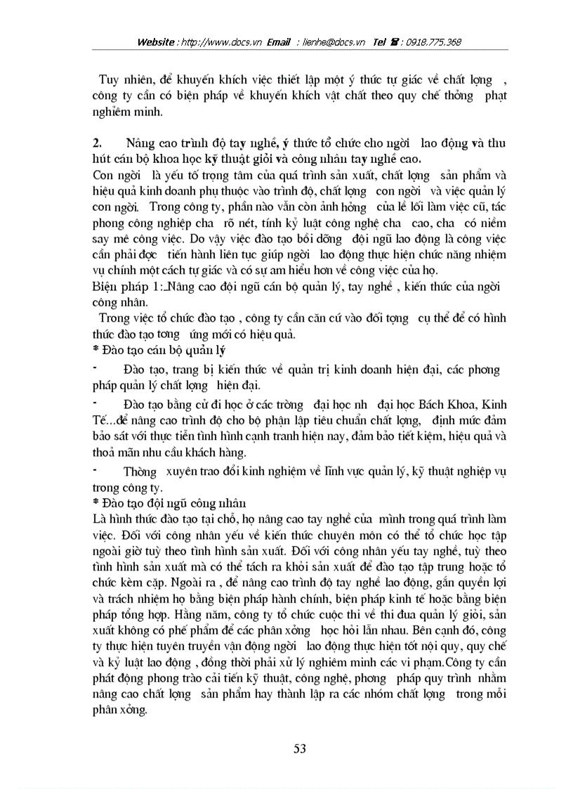 image for page Biện pháp nâng cao chất lượng sản phẩm ở công ty cơ khí Trần Hưng Đạo