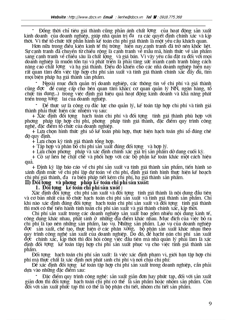 image for page Kế toán tập hợp chi phí sản xuất và tính giá thành sản phẩm tại Công ty Pin Hà Nội