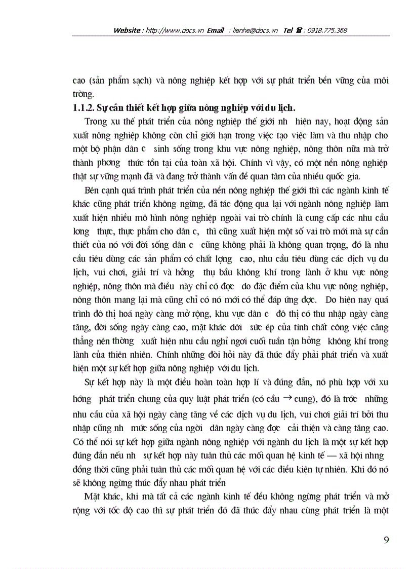 image for page Những vấn đề kinh tế chủ yếu để phát triển nông nghiệp Đông Mỹ Thanh Trì Hà Nội theo hướng kết hợp nông nghiệp với du lịch