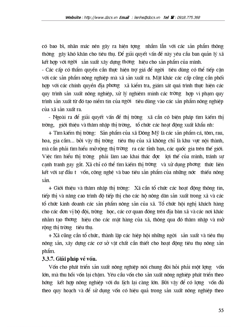image for page Những vấn đề kinh tế chủ yếu để phát triển nông nghiệp Đông Mỹ Thanh Trì Hà Nội theo hướng kết hợp nông nghiệp với du lịch