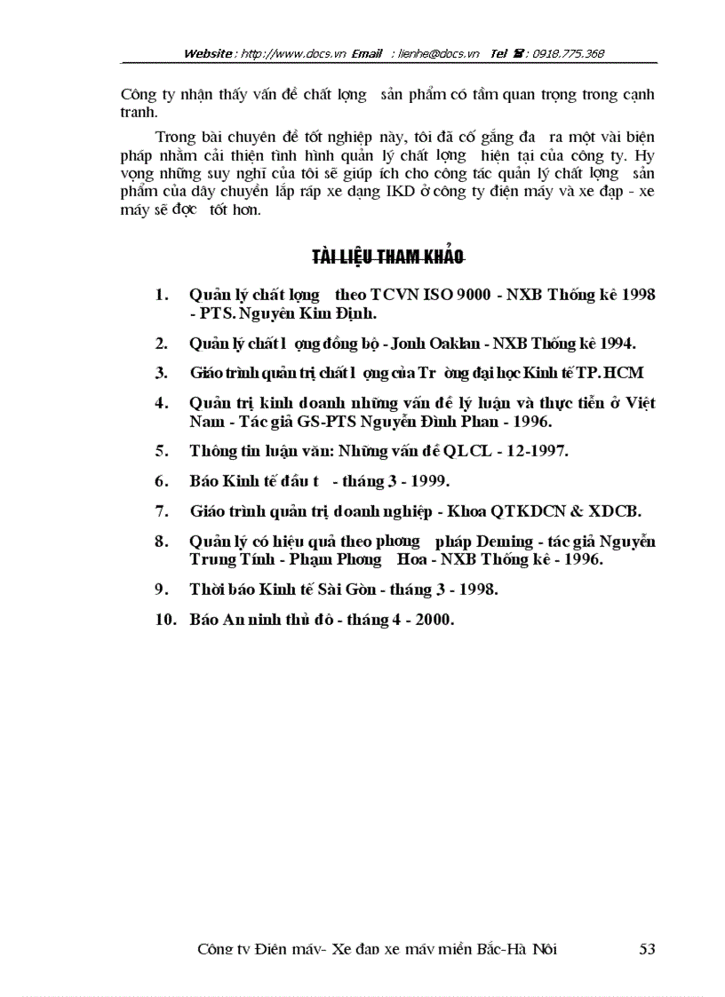 image for page Biện pháp nâng cao chất lượng sản phẩm của dây chuyền lắp ráp xe máy dạng IKD ở công ty điện máy và xe đạp xe máy