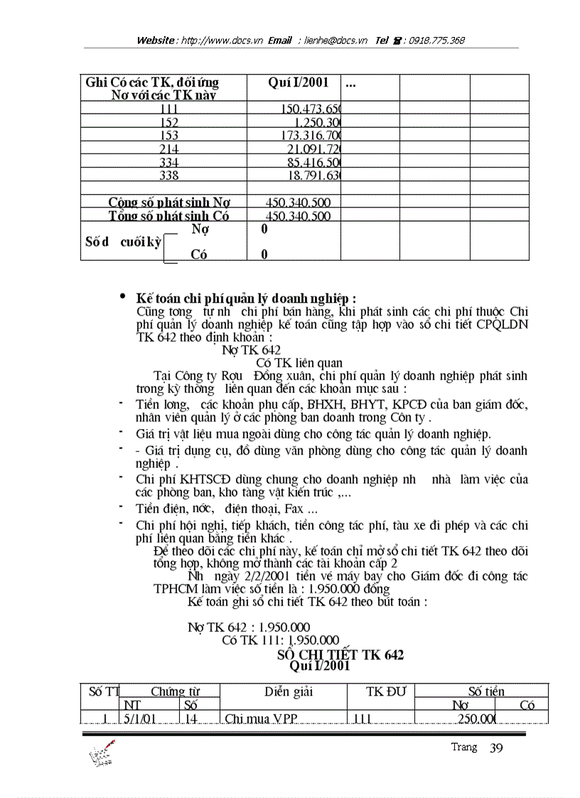 image for page Tổ chức công tác kế toán bán hàng và xác định kết quả tại Công Ty Rượu Đồng xuân