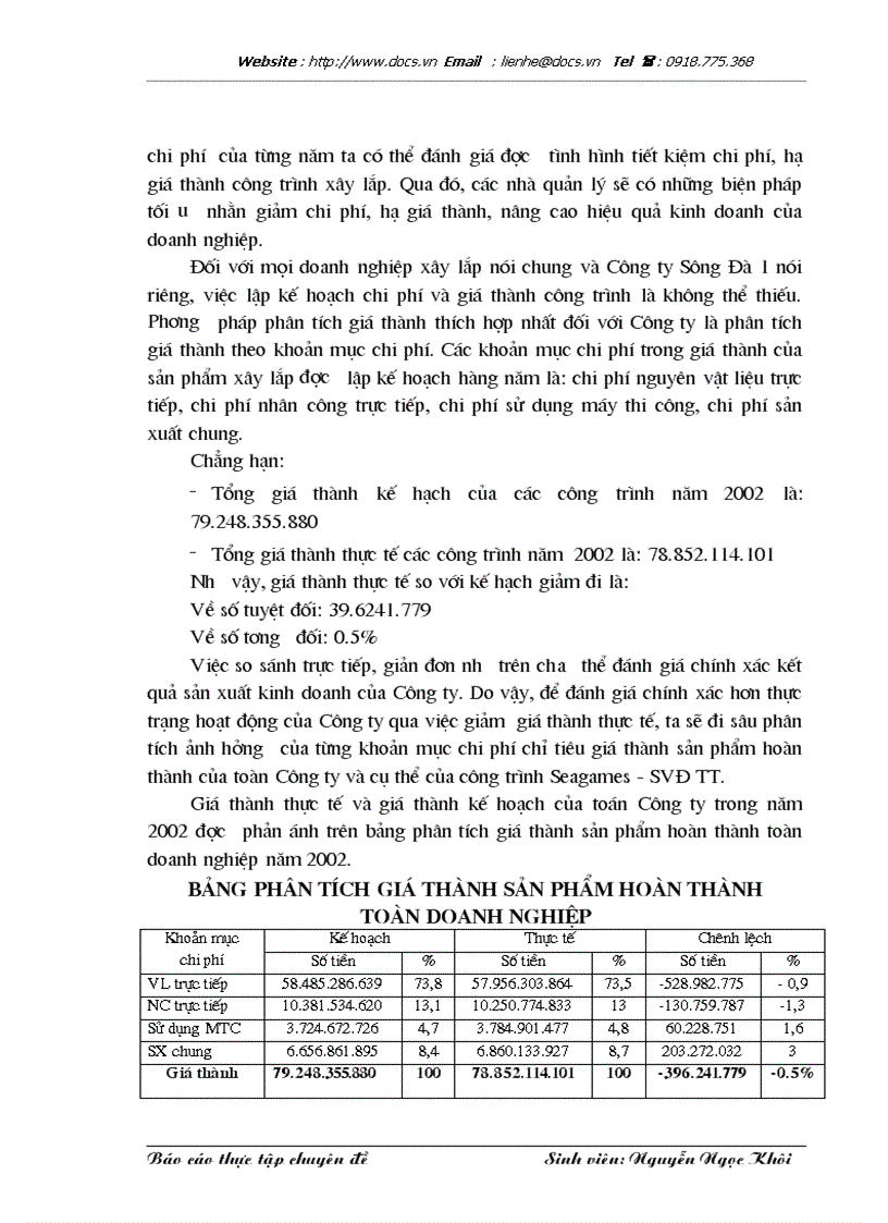 image for page Hoàn thiện chi phí sản xuất và tính giá thành sản phẩm xây lắp tại Công ty Sông Đà 1