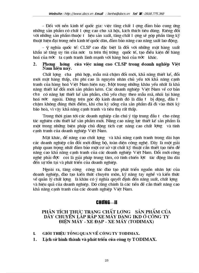 image for page Biện pháp nâng cao chất lượng sản phẩm của dây chuyền lắp ráp xe máy dạng IKD ở công ty điện máy và xe đạp xe máy