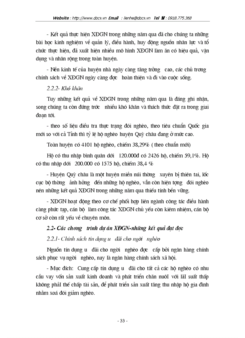 image for page Thực trạng và phương hướng giải quyết vấn đề XĐGN tại huyện Quỳ Châu tỉnh Nghệ An