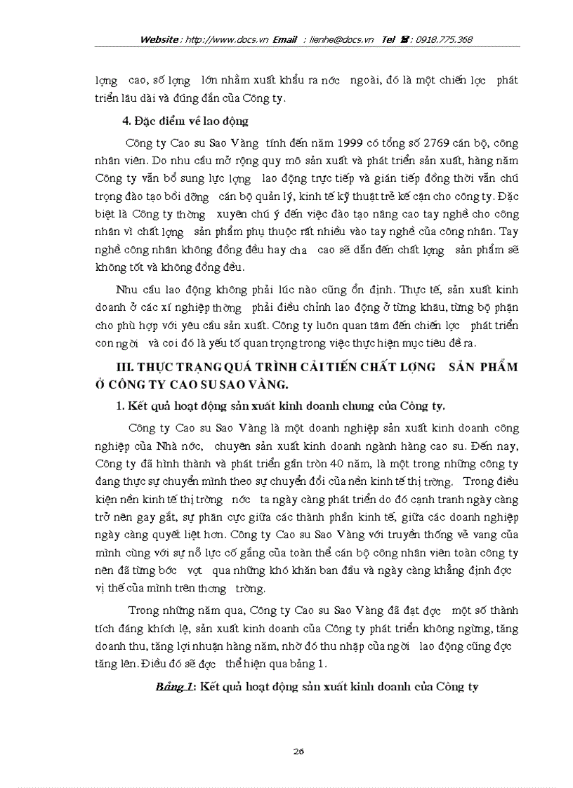 image for page Một số biện pháp nhằm thúc đẩy quá trình cải tiến chất lượng ở Công ty Cao su Sao Vàng