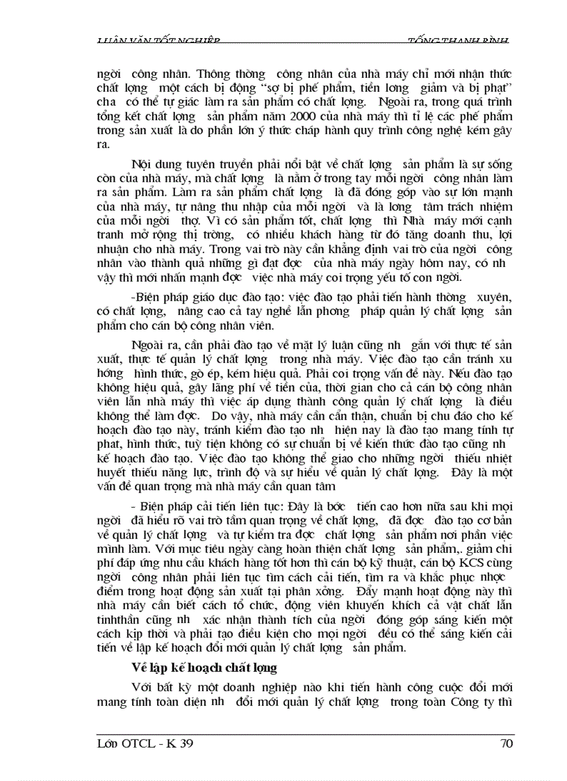 image for page Một số biện pháp nhằm đổi mới và hoàn thiện công tác QLCL ở Nhà máy Thuốc lá Thanh Hoá