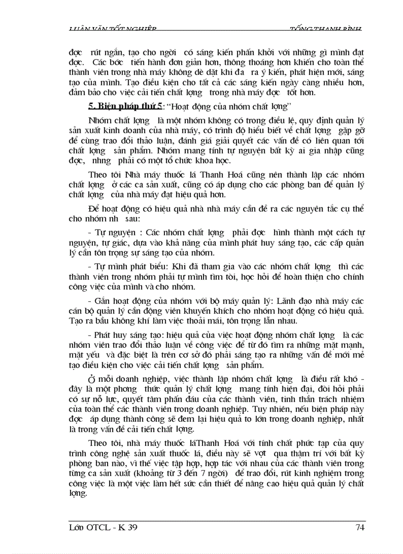 image for page Một số biện pháp nhằm đổi mới và hoàn thiện công tác QLCL ở Nhà máy Thuốc lá Thanh Hoá