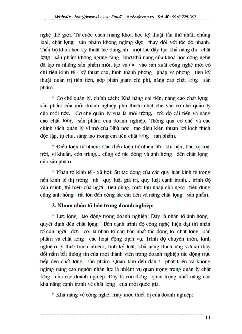 image for page Một số phương hướng và biện pháp chủ yếu nhằm góp phần nâng cao chất lượng sản phẩm ở Công ty dệt 10 10