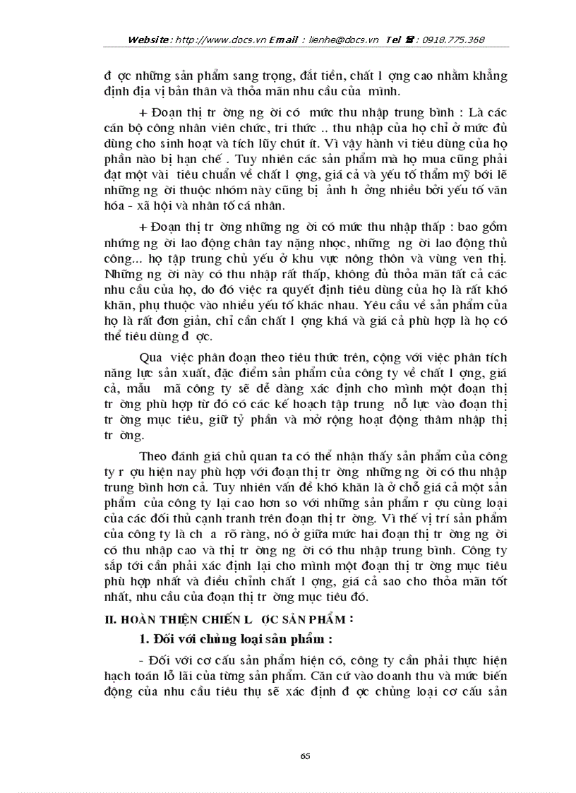 image for page Thị trường rượu và một số giải pháp nhằm nâng cao hiệu quả của chiến lược sản phẩm ở công ty rượu Hà Nội