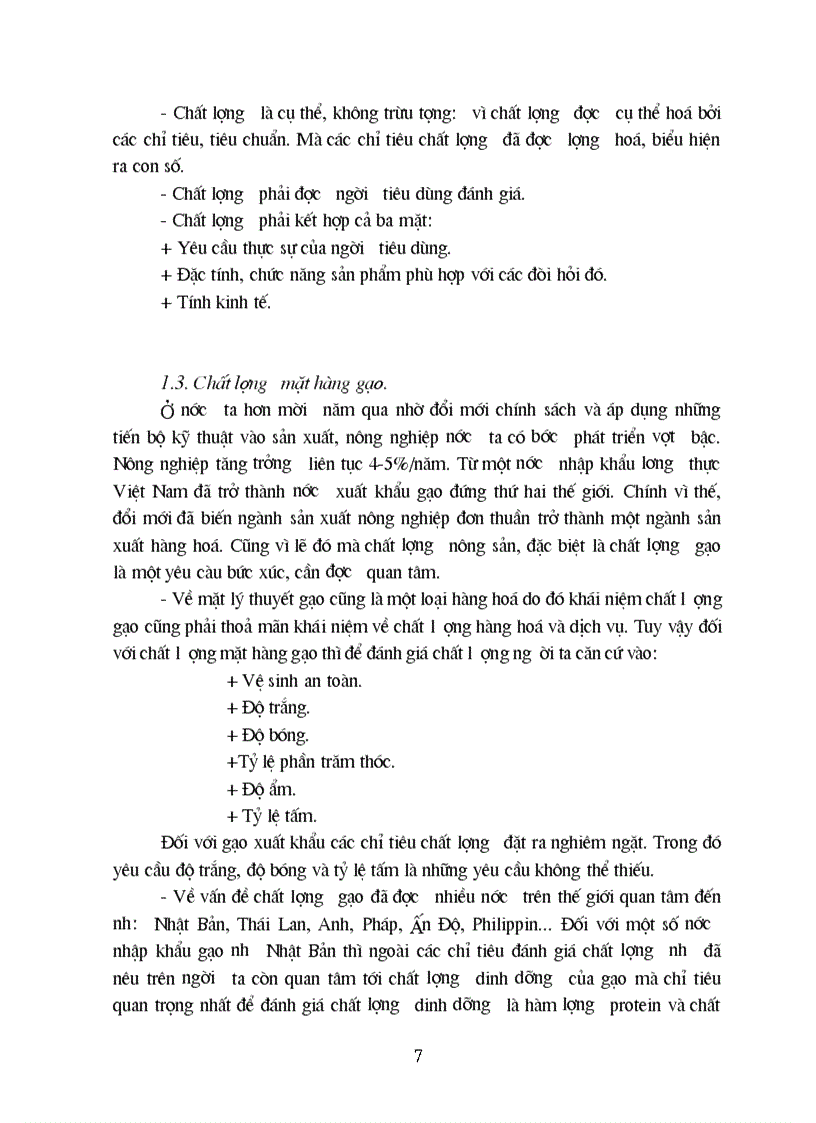 image for page Hiện trạng chất lượng quản lý chất lượng mặt hàng gạo và một số biện pháp nâng cao chất lượng mặt hàng gạo xuất khẩu