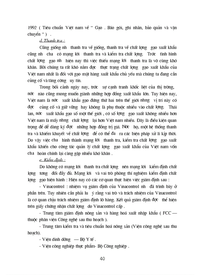 image for page Hiện trạng chất lượng quản lý chất lượng mặt hàng gạo và một số biện pháp nâng cao chất lượng mặt hàng gạo xuất khẩu
