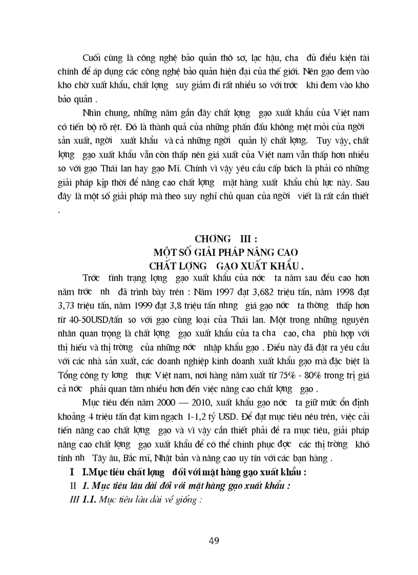 image for page Hiện trạng chất lượng quản lý chất lượng mặt hàng gạo và một số biện pháp nâng cao chất lượng mặt hàng gạo xuất khẩu